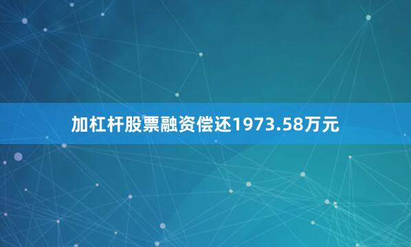 加杠杆股票融资偿还1973.58万元