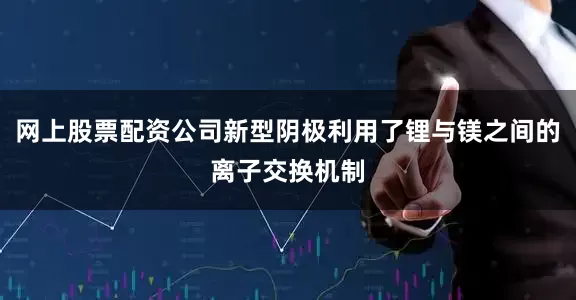 网上股票配资公司新型阴极利用了锂与镁之间的离子交换机制